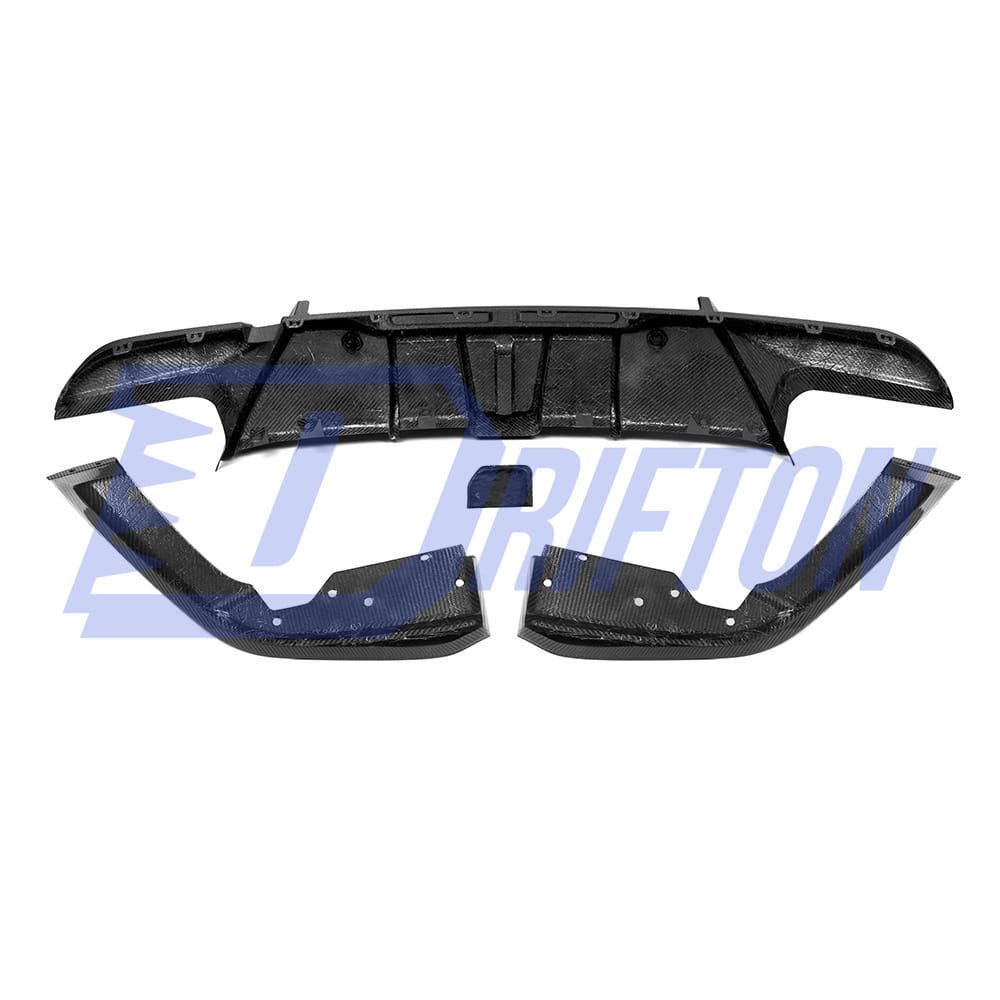SQ Brake Light Style Dry Carbon Fiber Rear Diffuser For BMW X6M F96 2019-On