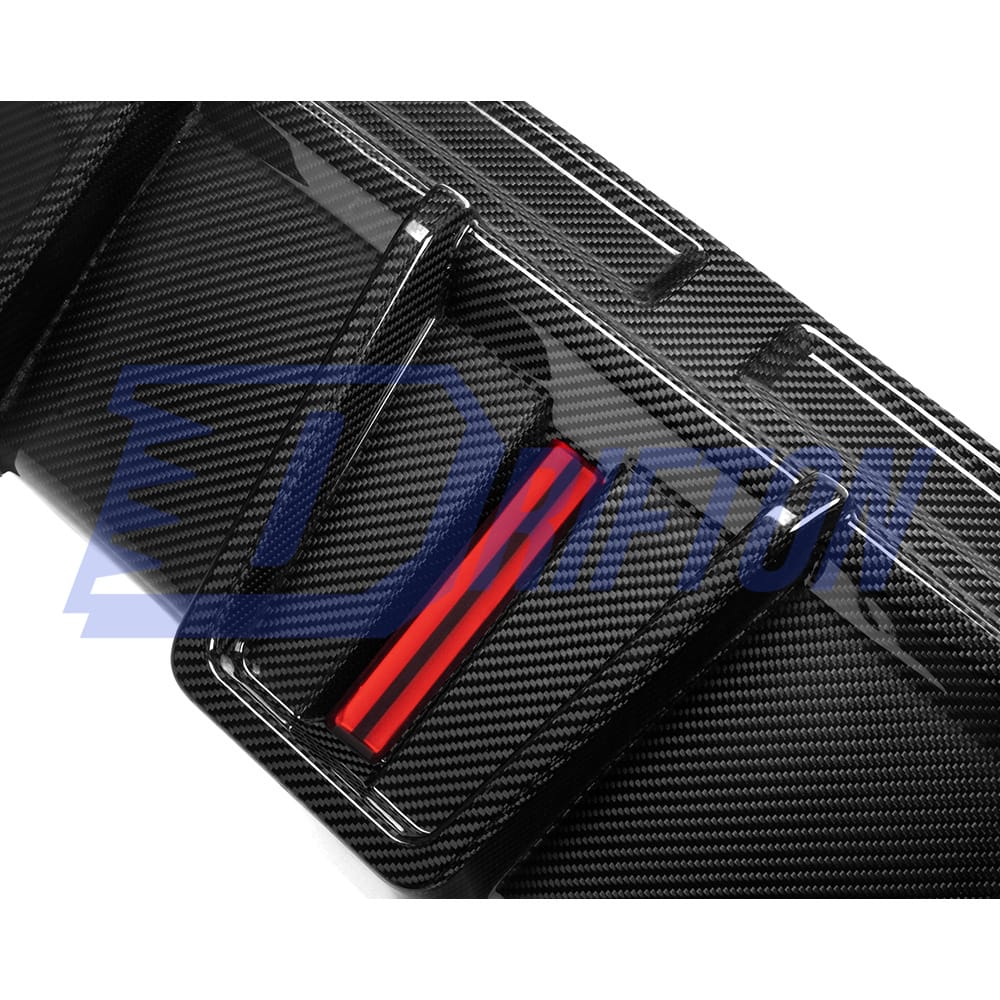 SQ Brake Light Style Dry Carbon Fiber Rear Diffuser For BMW X6M F96 2019-On