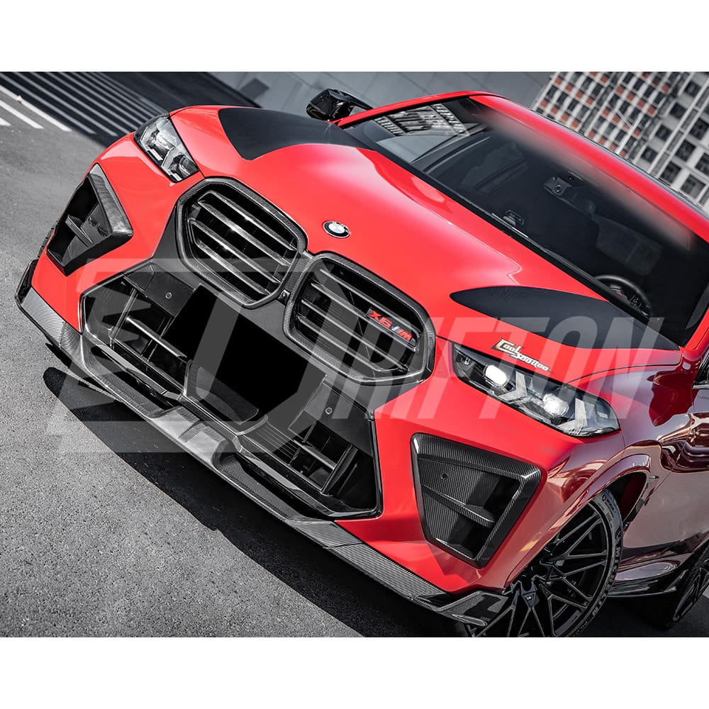 SQ Style Dry Carbon Fiber Front Bumper Lip For BMW X6M F96 LCI 2024-On