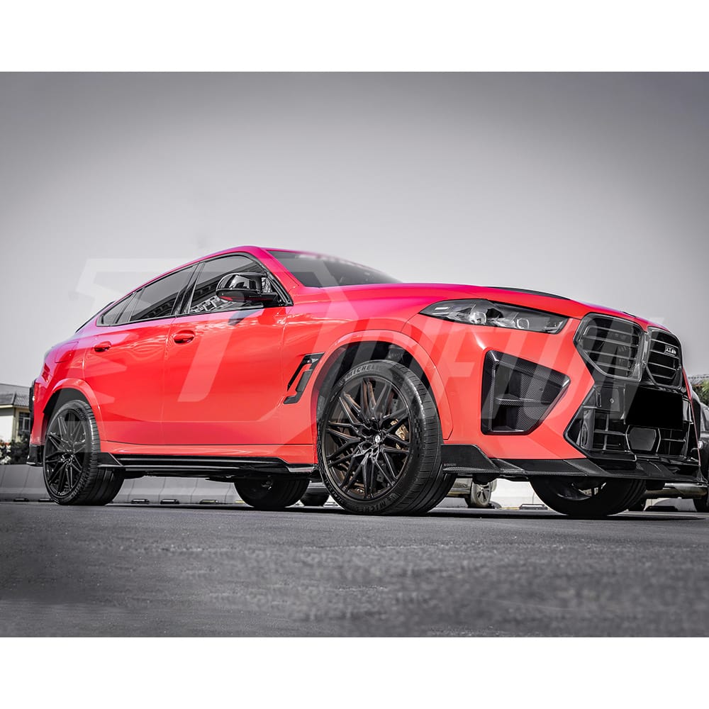 SQ Style Dry Carbon Fiber Front Fender Trim For BMW X6M F96 LCI 2024-On