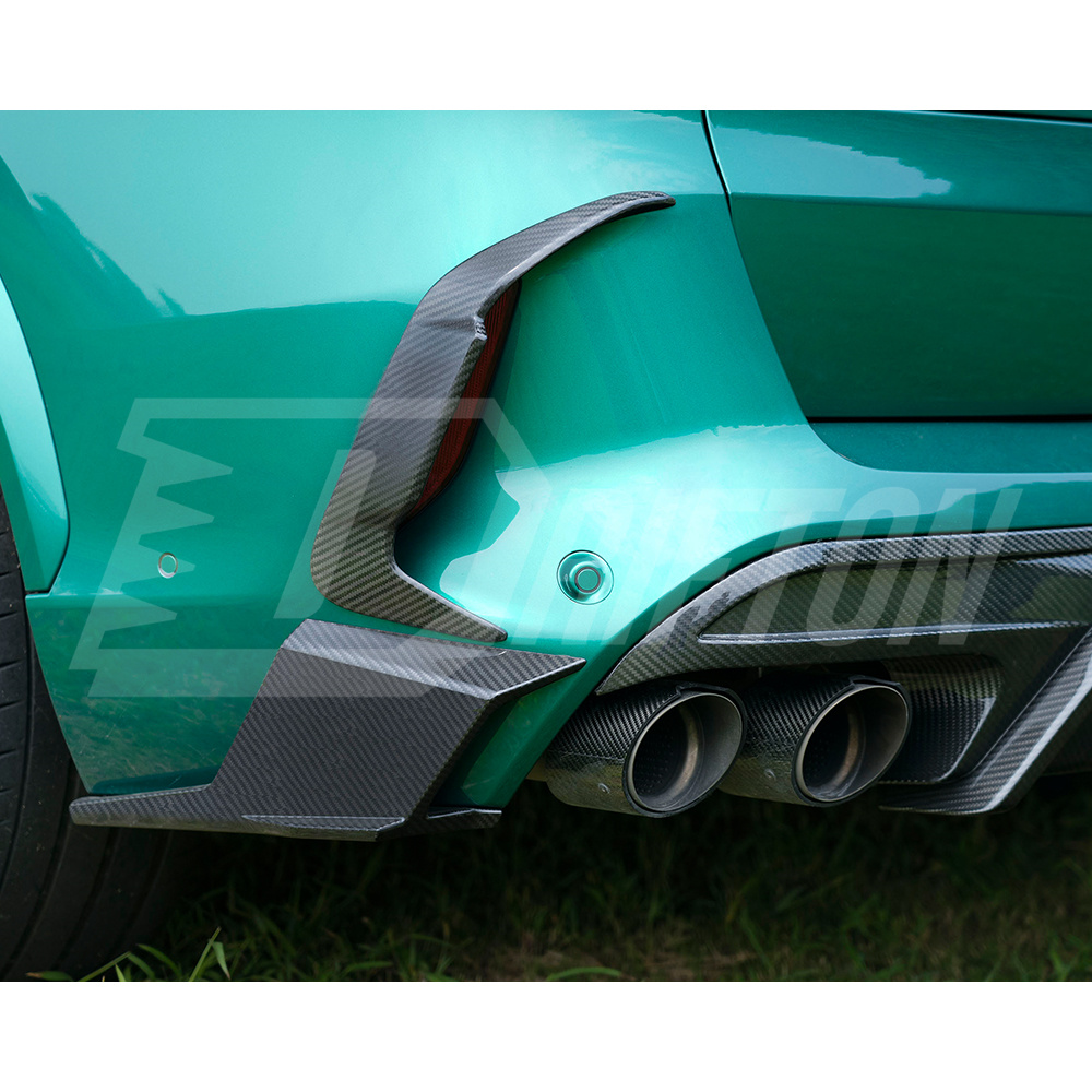 SQ Style Dry Carbon Fiber Rear Bumper Canards For BMW X5M F95 2019-On