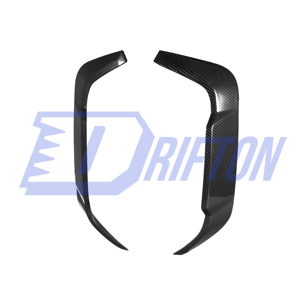 SQ Style Dry Carbon Fiber Rear Bumper Side Canards For BMW X6M F96 2019-On