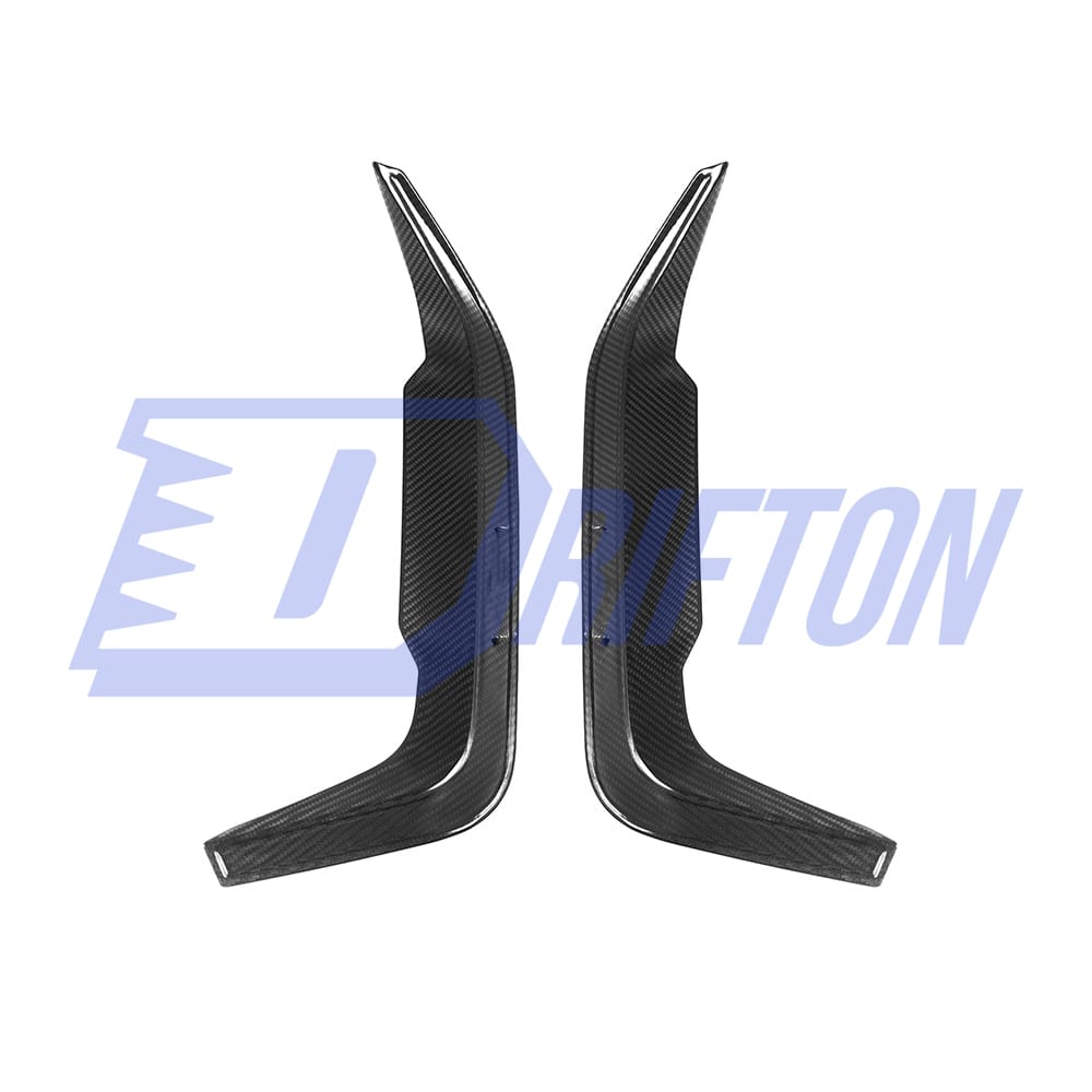 SQ Style Dry Carbon Fiber Rear Bumper Side Canards For BMW X6M F96 2019-On