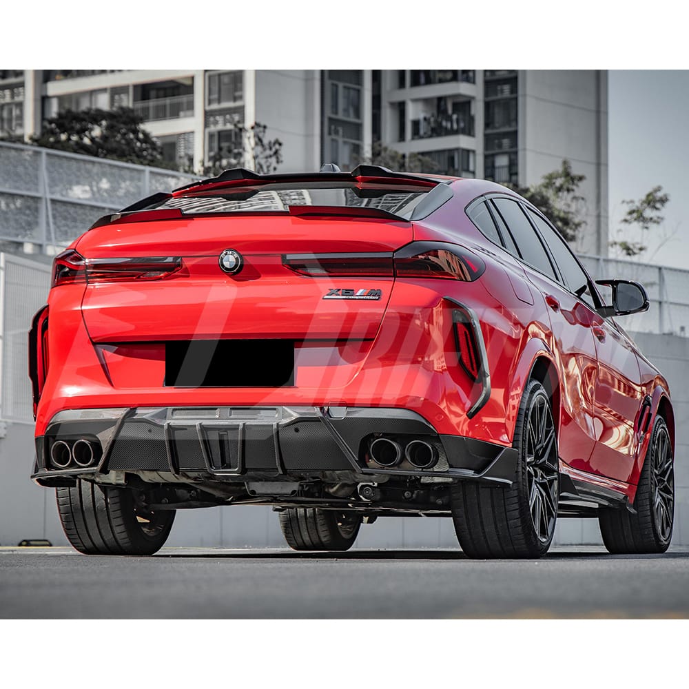 SQ Style Dry Carbon Fiber Rear Diffuser For BMW X6M F96 2019-On