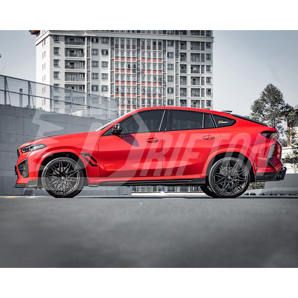 SQ Style Dry Carbon Fiber Side Skirt For BMW X6M F96 2019-On