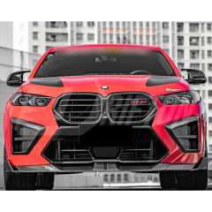 Dry Carbon Fiber Front Bumper Grille For BMW X6M F96 LCI 2024-On