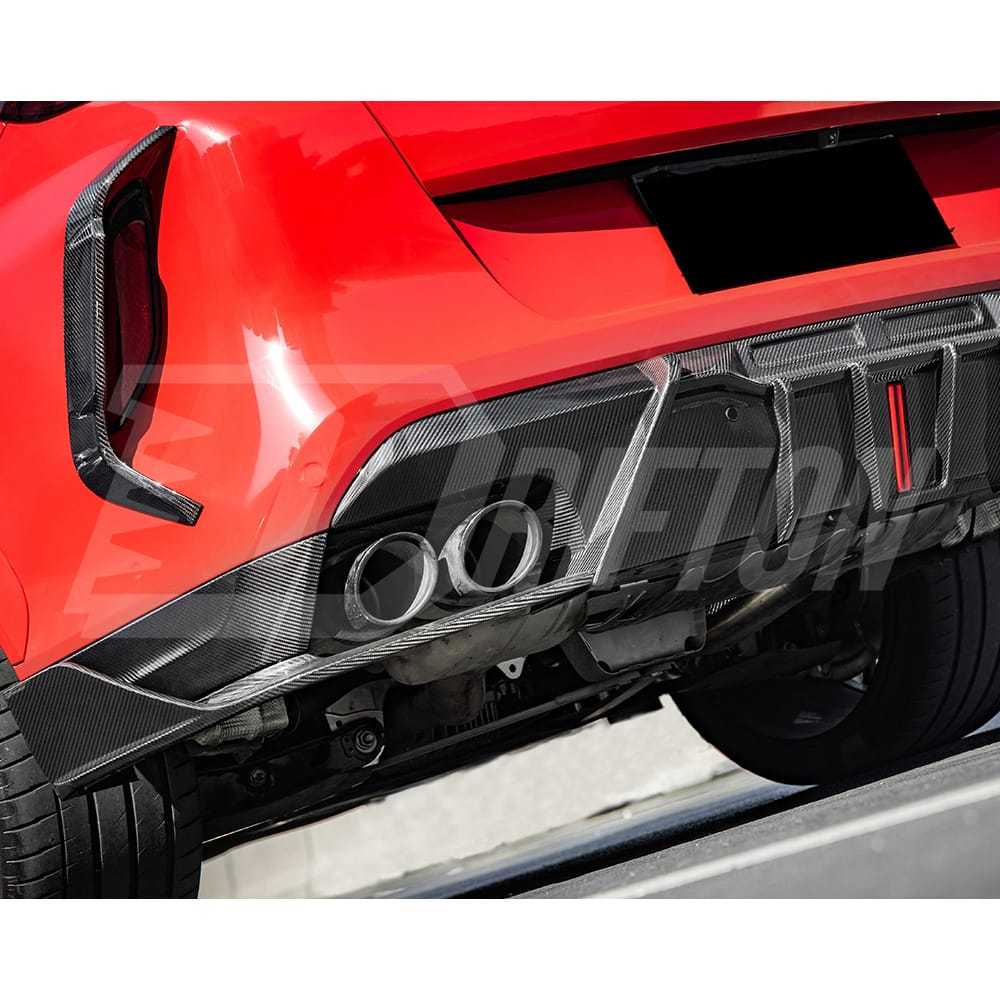 OEM Style Dry Carbon Fiber Rear Bumper Side Spats For BMW X6M F96 2019-On