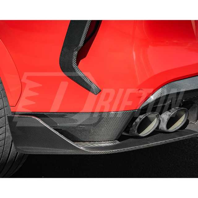 OEM Style Dry Carbon Fiber Rear Bumper Side Spats For BMW X6M F96 2019-On