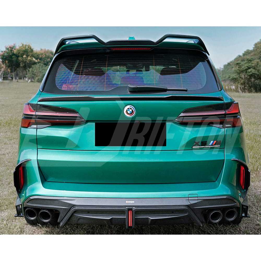 SQ Brake Lamp Style Dry Carbon Fiber Rear Diffuser For BMW X5M F95 2019-On
