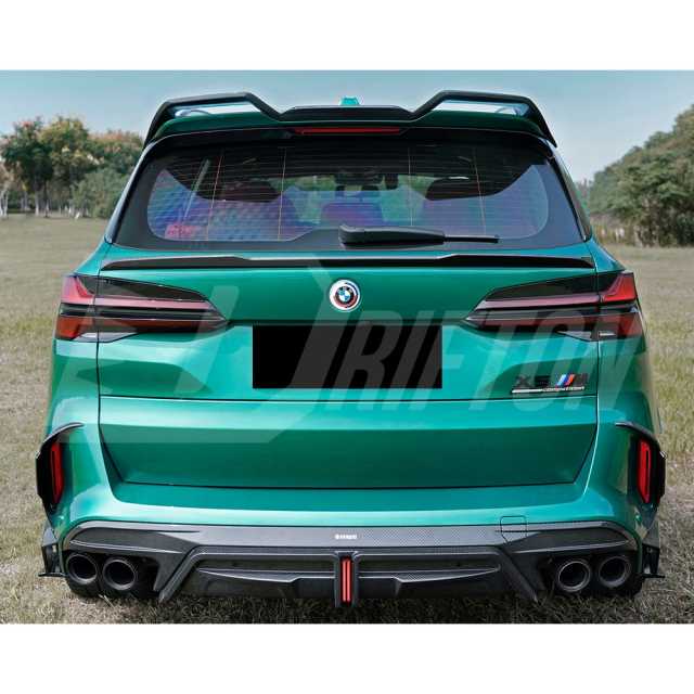 SQ Brake Lamp Style Dry Carbon Fiber Rear Diffuser For BMW X5M F95 2019-On