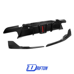 SQ Brake Light Style Dry Carbon Fiber Rear Diffuser For BMW X6M F96 2019-On