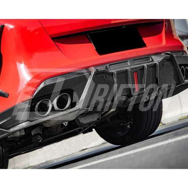 SQ Brake Light Style Dry Carbon Fiber Rear Diffuser For BMW X6M F96 2019-On