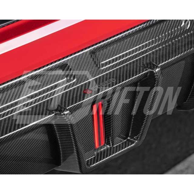 SQ Brake Light Style Dry Carbon Fiber Rear Diffuser For BMW X6M F96 2019-On
