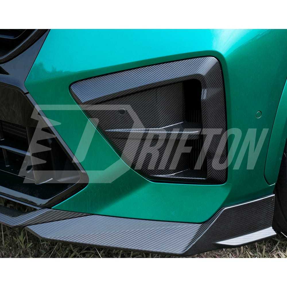 SQ Style Dry Carbon Fiber Front Bumper Side Vents For BMW X5M F95 LCI 2024-On