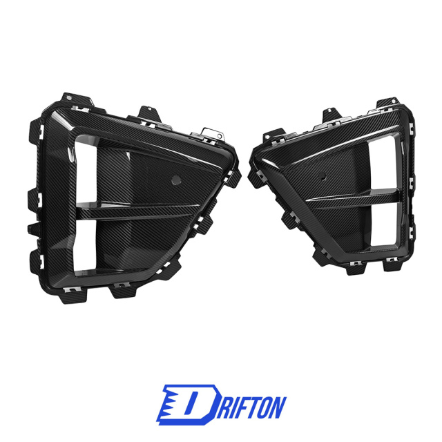 SQ Style Dry Carbon Fiber Front Bumper Side Vents For BMW X6M F96 LCI 2024-On