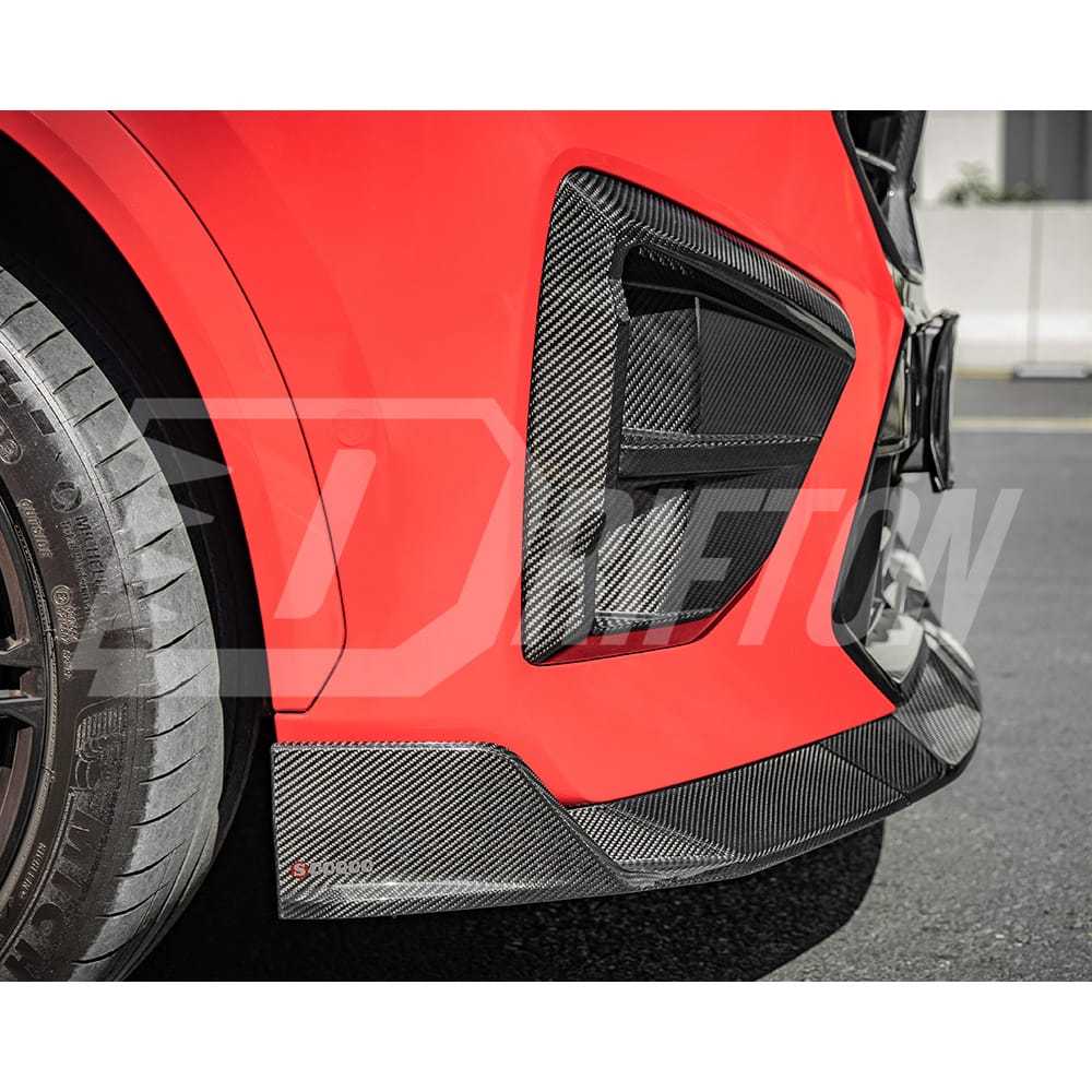 SQ Style Dry Carbon Fiber Front Bumper Side Vents For BMW X6M F96 LCI 2024-On