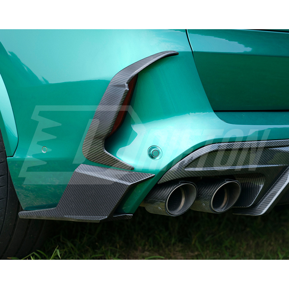 SQ Style Dry Carbon Fiber Rear Bumper Canards For BMW X5M F95 2019-On