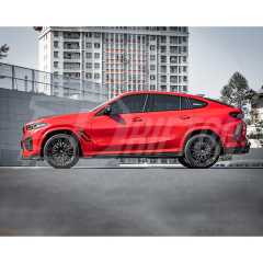 SQ Style Dry Carbon Fiber Rear Bumper Side Canards For BMW X6M F96 2019-On