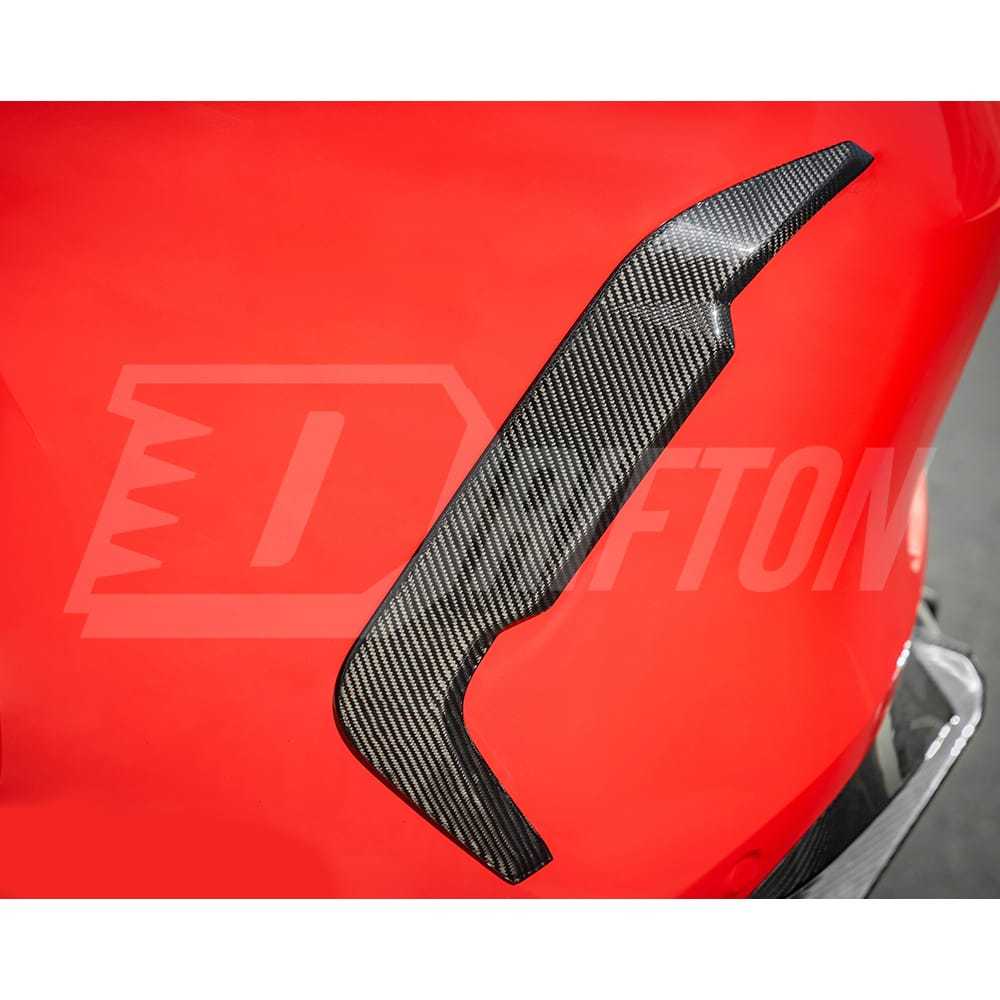 SQ Style Dry Carbon Fiber Rear Bumper Side Canards For BMW X6M F96 2019-On