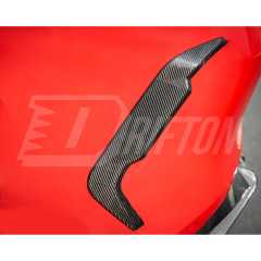 SQ Style Dry Carbon Fiber Rear Bumper Side Canards For BMW X6M F96 2019-On