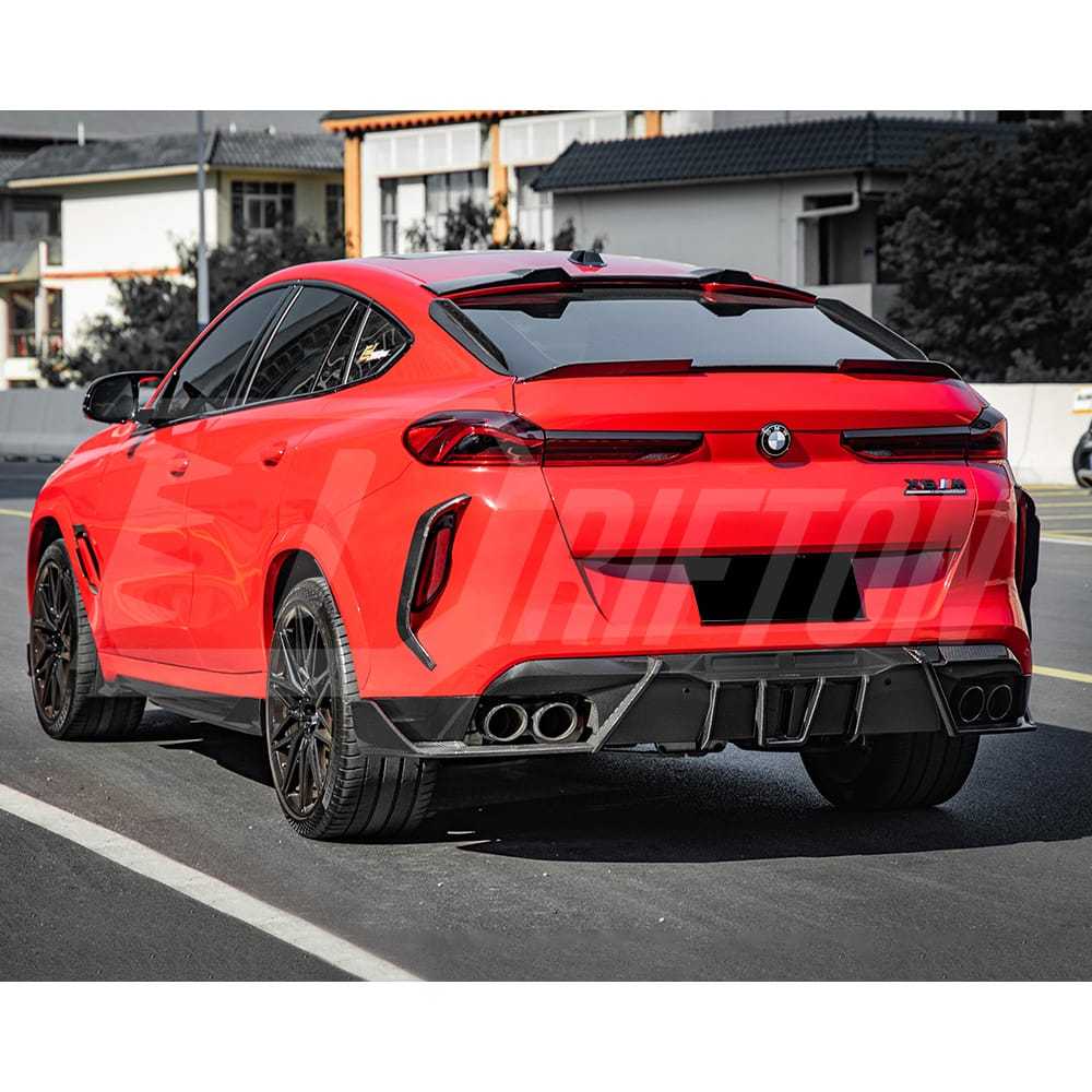 SQ Style Dry Carbon Fiber Rear Diffuser For BMW X6M F96 2019-On