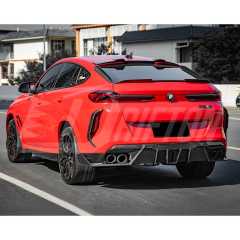 SQ Style Dry Carbon Fiber Rear Diffuser For BMW X6M F96 2019-On