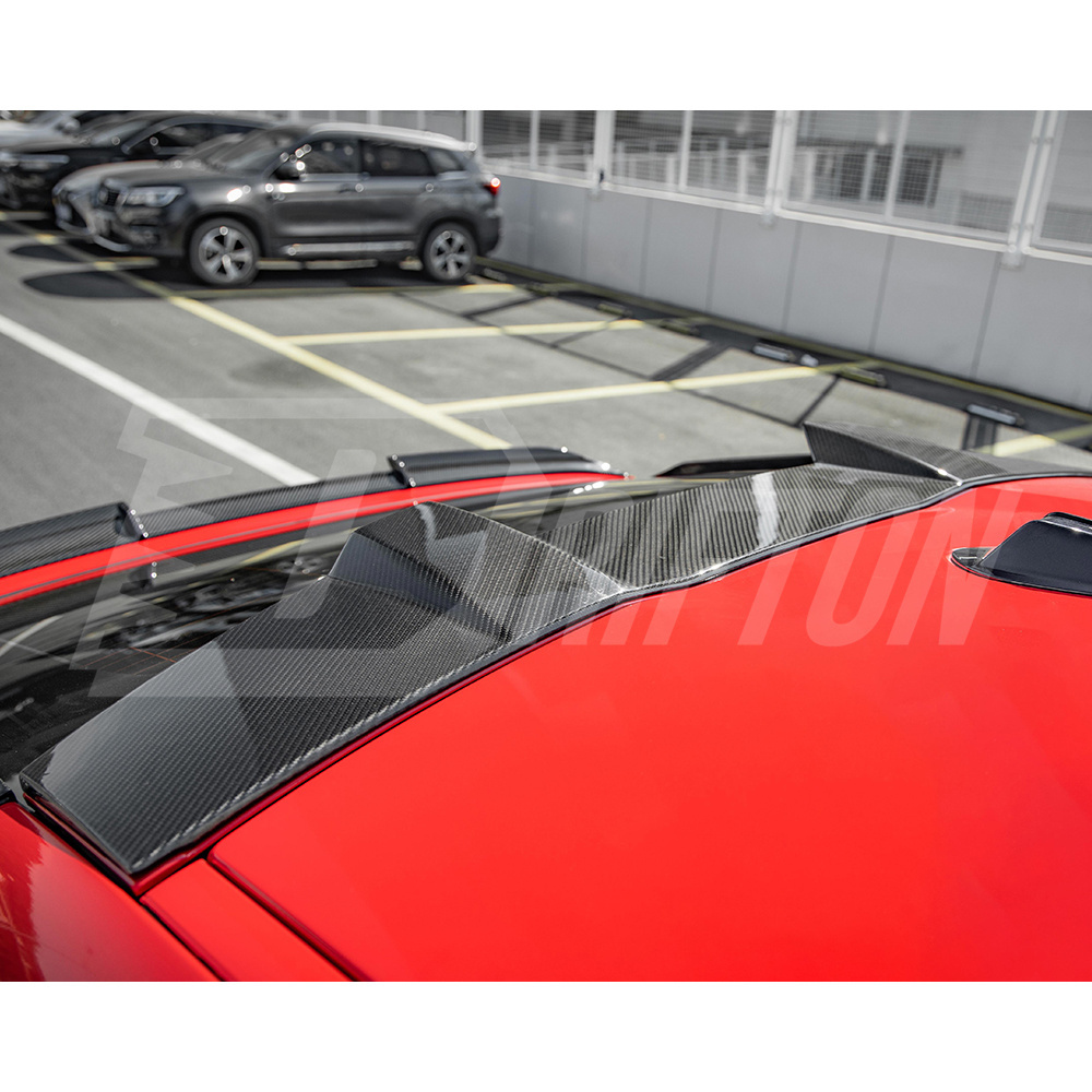 SQ Style Dry Carbon Fiber Rear Roof Spoiler For BMW X6M F96 2019-On