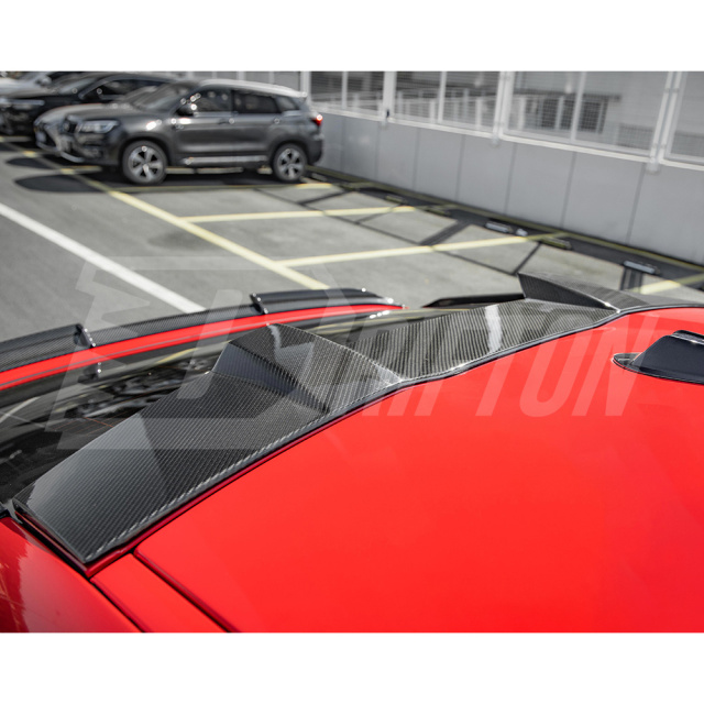 SQ Style Dry Carbon Fiber Rear Roof Spoiler For BMW X6M F96 2019-On