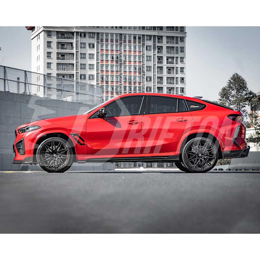 SQ Style Dry Carbon Fiber Side Skirt For BMW X6M F96 2019-On