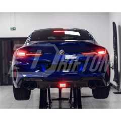 LED Brake Light Carbon Fiber Rear Diffuser For BMW M8 F91 2020-2024