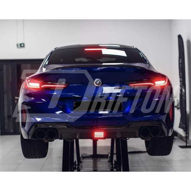 LED Brake Light Carbon Fiber Rear Diffuser For BMW M8 F91 2020-2024