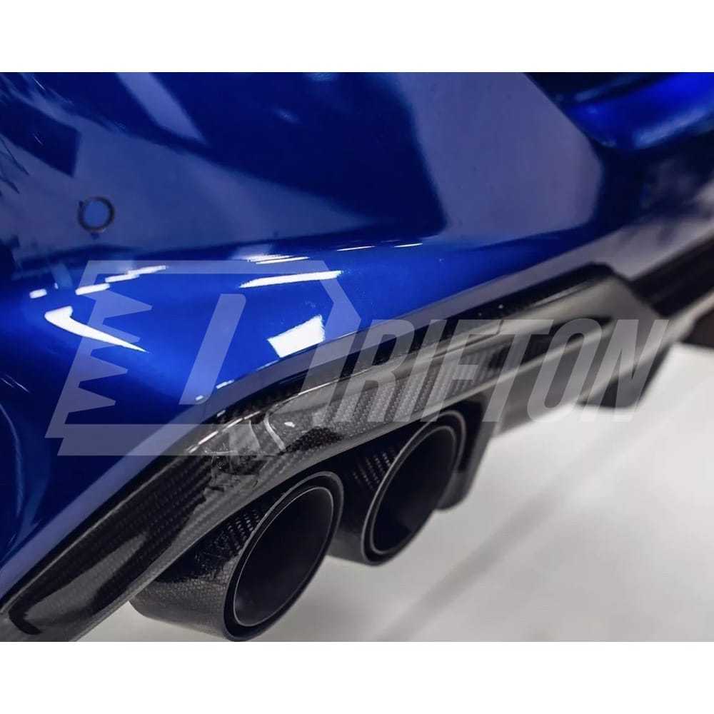LED Brake Light Carbon Fiber Rear Diffuser For BMW M8 F91 2020-2024