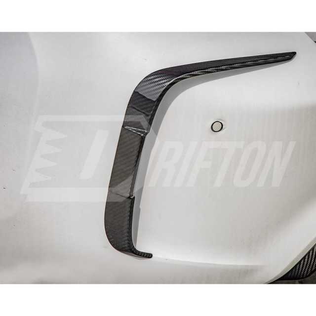SQ Style Dry Carbon Fiber Rear Bumper Side Vents Trim For BMW M2 M2C F87 2016-2019