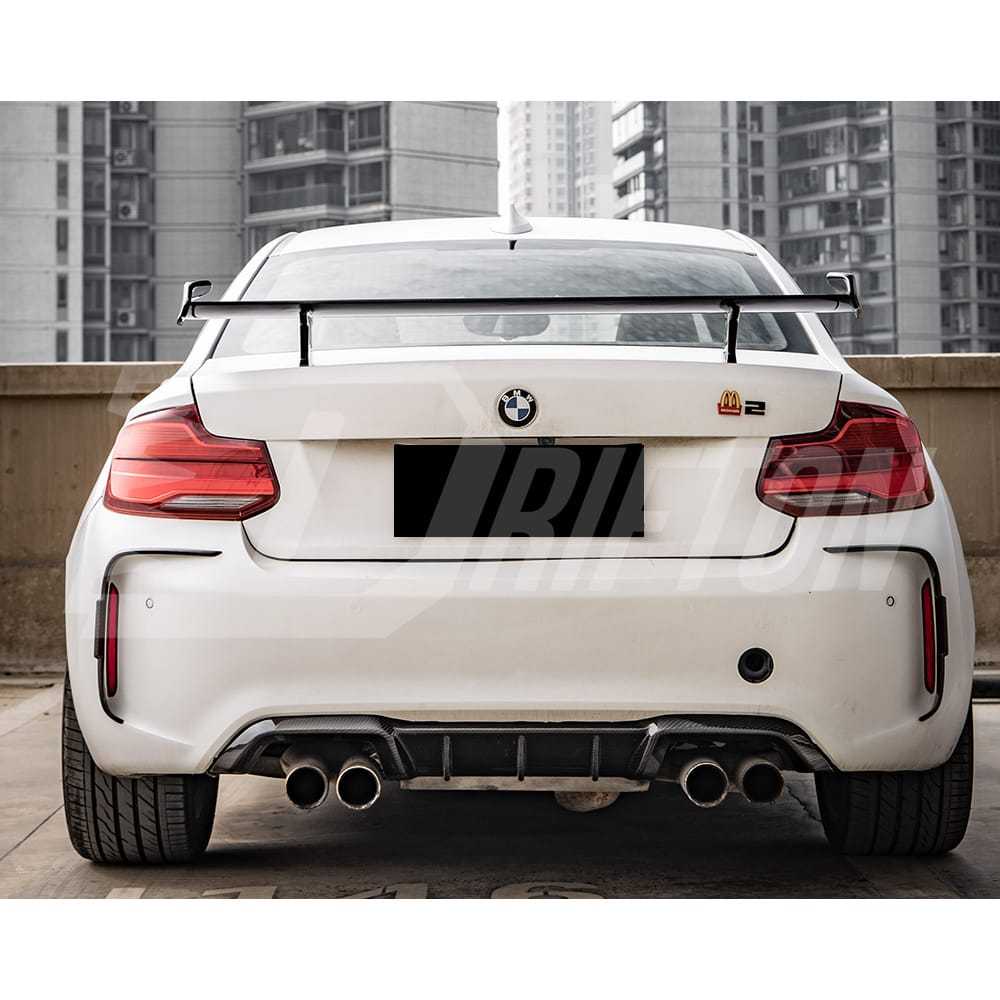 SQ Style Dry Carbon Fiber Rear Bumper Side Vents Trim For BMW M2 M2C F87 2016-2019