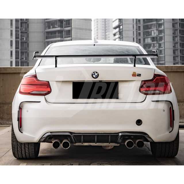 SQ Style Dry Carbon Fiber Rear Bumper Side Vents Trim For BMW M2 M2C F87 2016-2019