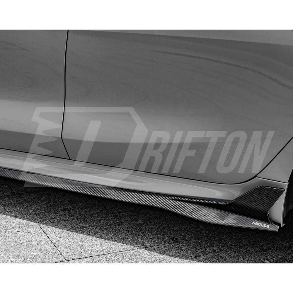 SQ Style Dry Carbon Side Skirt Splitters For BMW 8 Series G14 G15 G16 2018-2025