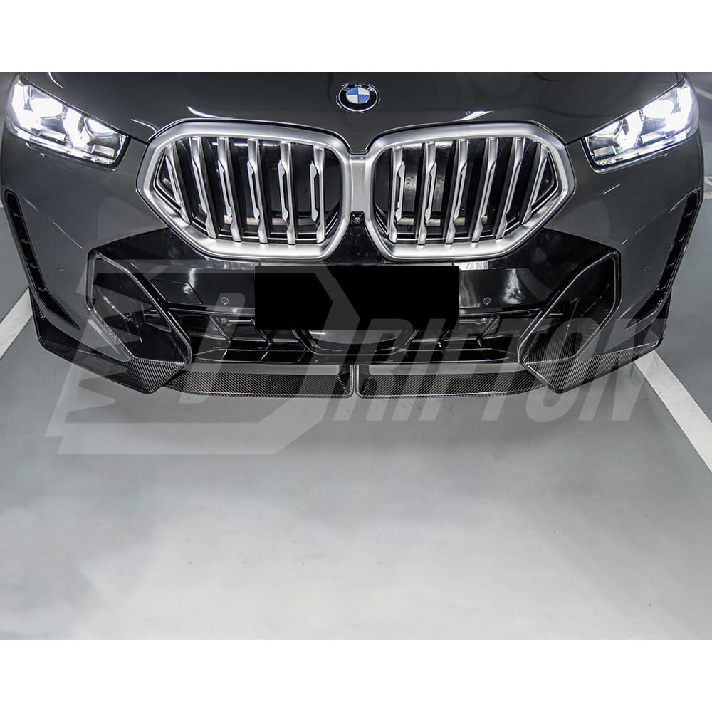 MP Style Dry Carbon Fiber Front Bumper Lip For BMW X6 G06 LCI 2024-ON