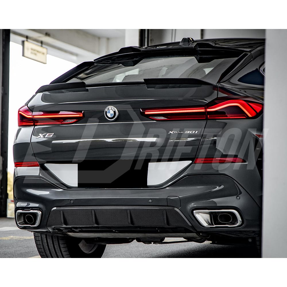 SQ Style Dry Carbon Fiber Rear Roof Spoiler For BMW X6 G06 2019-ON