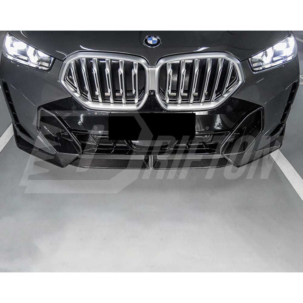 MP Style Dry Carbon Fiber Front Bumper Lip For BMW X6 G06 LCI 2024-ON