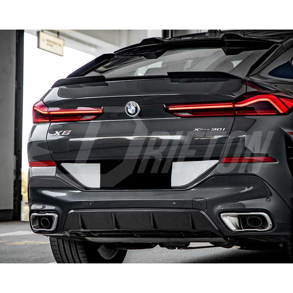 MP Style Dry Carbon Fiber Rear Spoiler Wing For BMW X6 G06 2019-ON