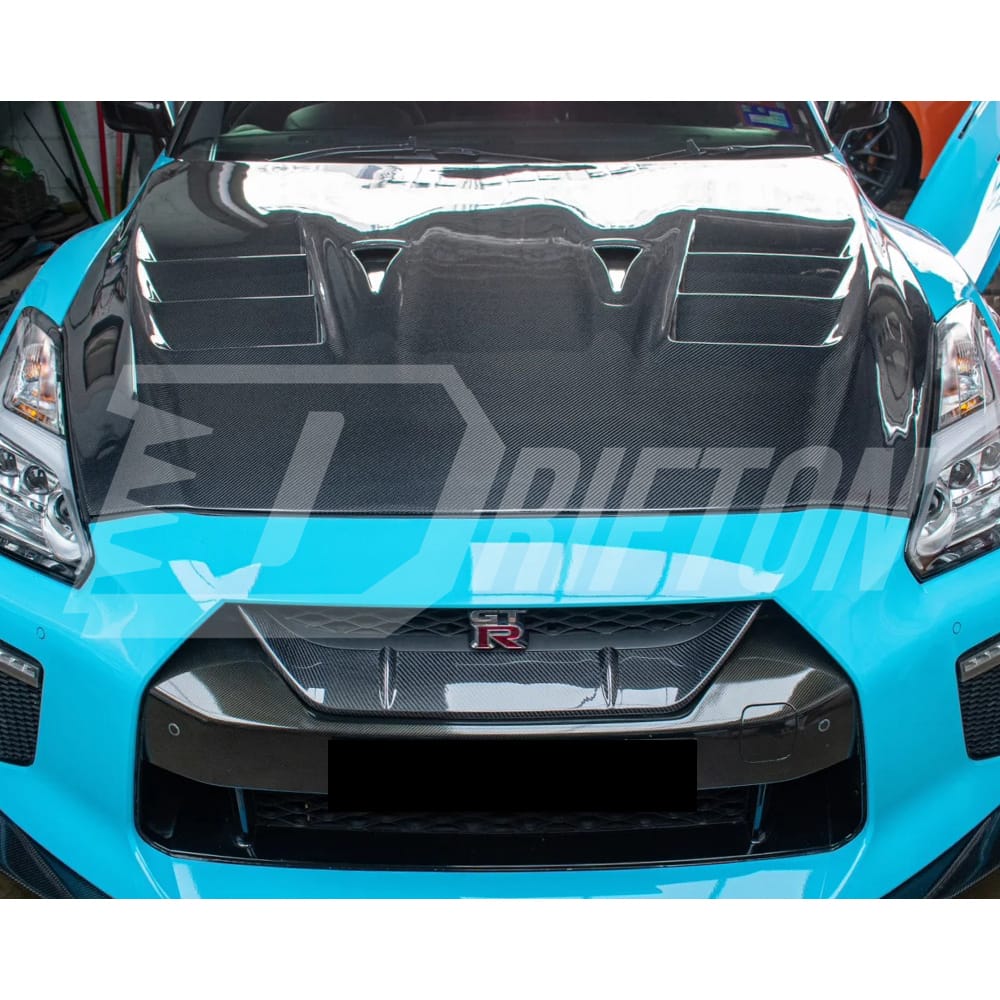 TopSecret Style Carbon Fiber Hood For Nissan R35 GTR 2017-2019