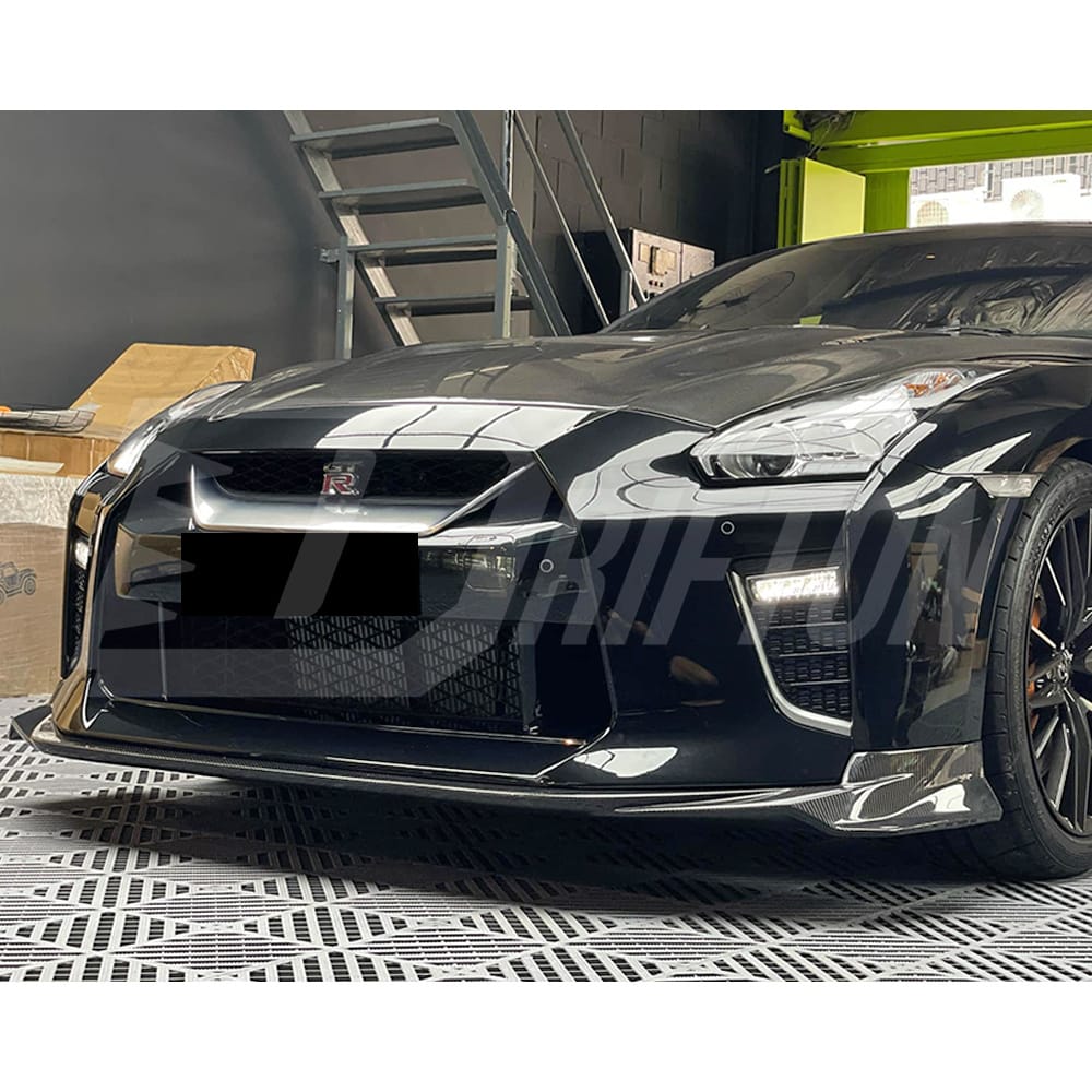 Varis MY17 Style Carbon Fiber Front Lip For Nissan R35 GTR 2017-2019