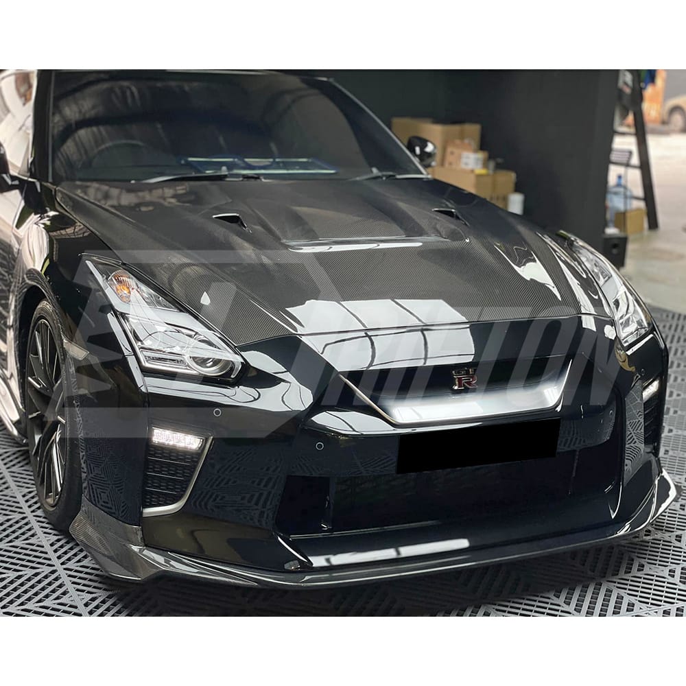 Varis MY17 Style Carbon Fiber Front Lip For Nissan R35 GTR 2017-2019