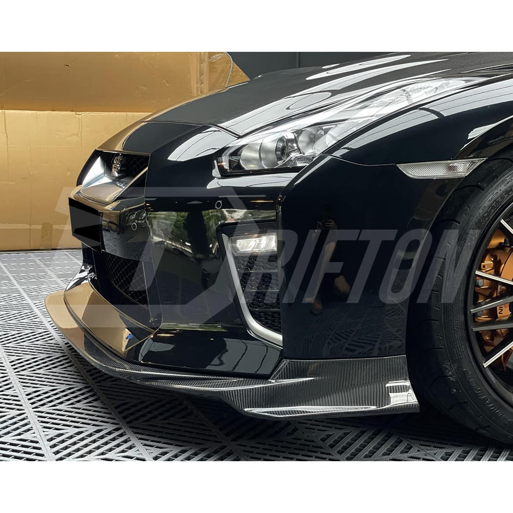 Varis MY17 Style Carbon Fiber Front Lip For Nissan R35 GTR 2017-2019