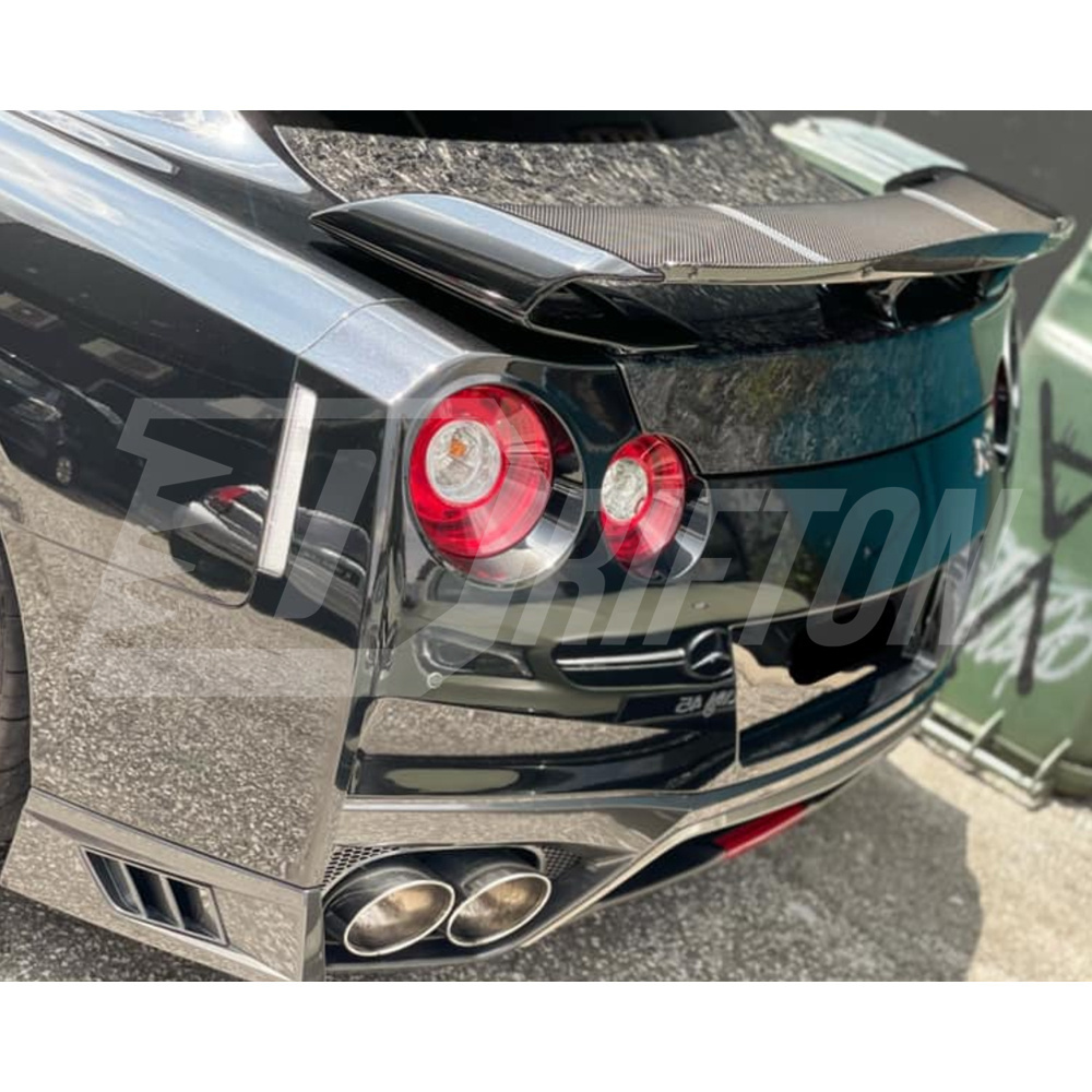 Litchfield LM20 Style Carbon Fiber Rear Wing Duck Gurney Flap For Nissan R35 GTR 2008-2016