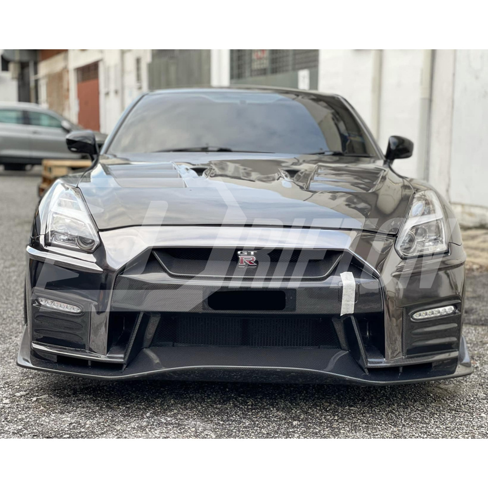 Nismo MY17 Style Half Carbon Fiber Front Bumper For Nissan R35 GTR 2008-2016