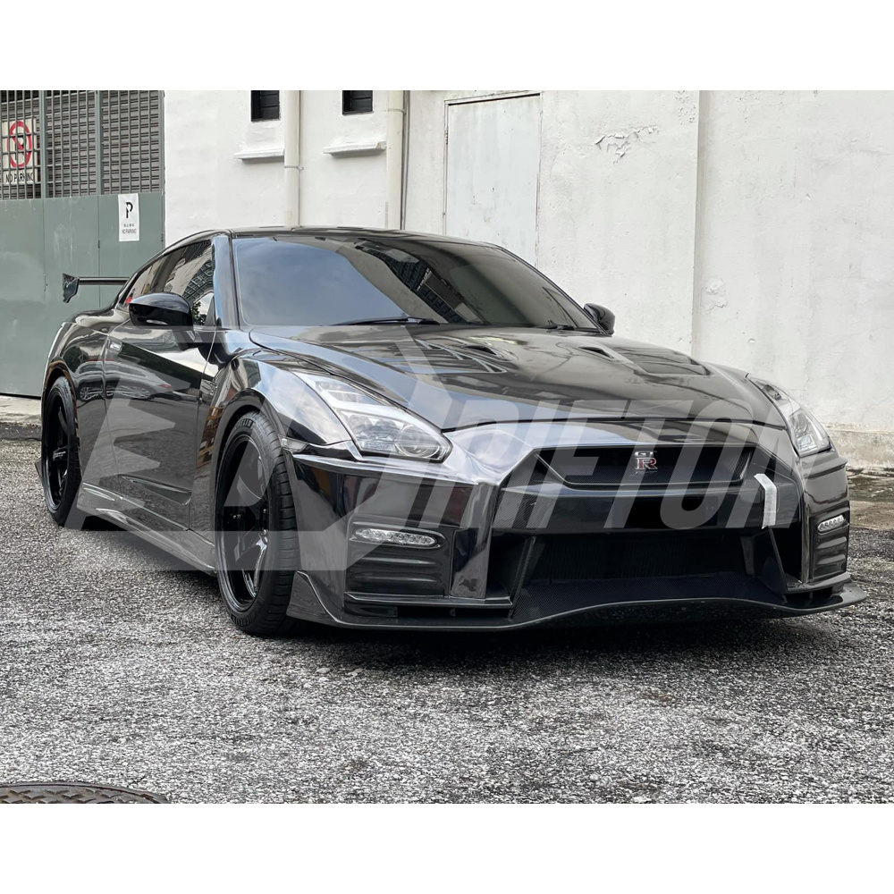 Nismo MY17 Style Half Carbon Fiber Front Bumper For Nissan R35 GTR 2008-2016