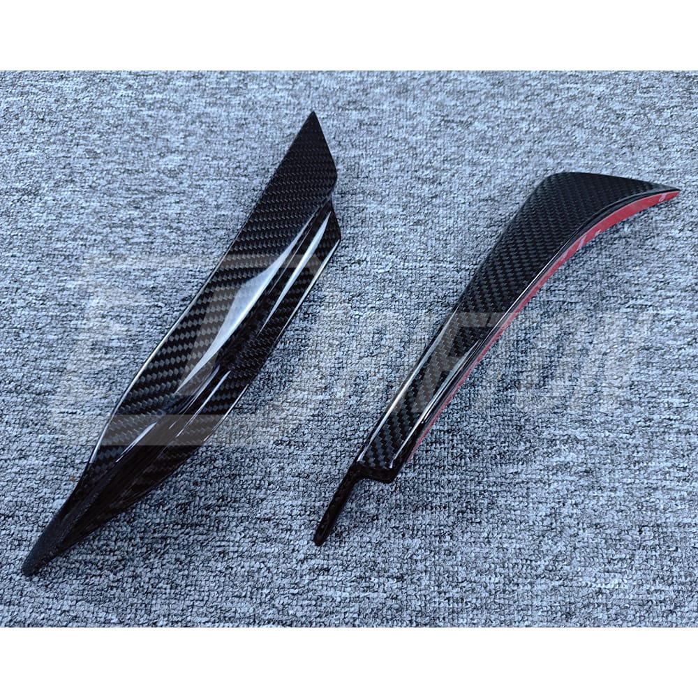 Aria Style Dry Carbon Fiber Front Bumper Canards For Maserati MC20