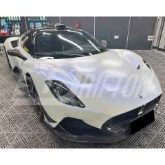 Aria Style Dry Carbon Fiber Front Bumper Canards For Maserati MC20