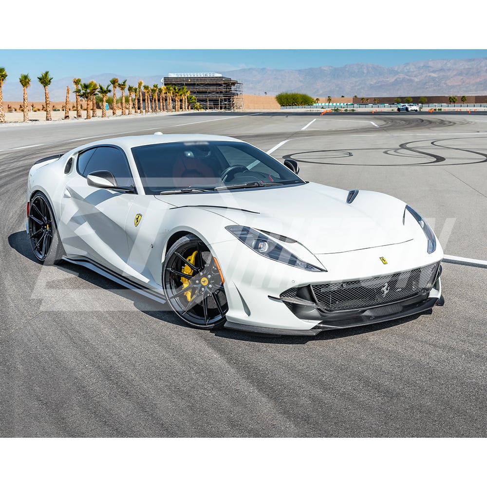 Novitec Style Dry Carbon Fiber Hood Vent Trim For Ferrari 812 Superfast GTS 2017-2023